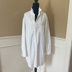 Frank & Eileen White Long Sleeve Dress